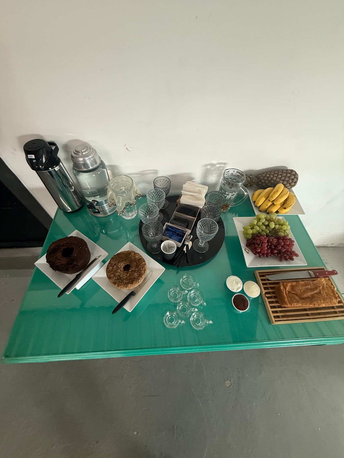 Catering servido para equipe de produção